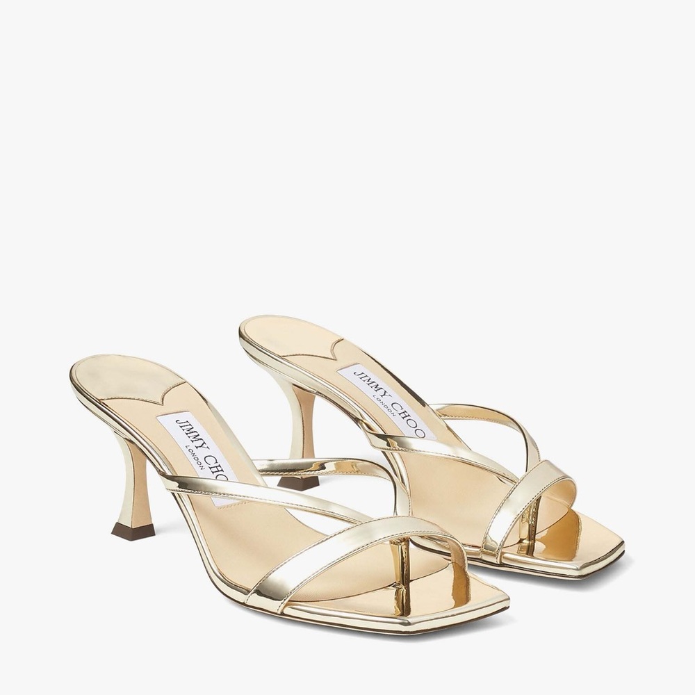 Jimmy Choo gold sandals
